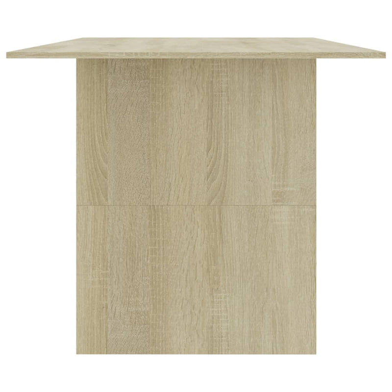 vidaXL sonoma tölgy színű szerelt fa étkezőasztal 180 x 90 x 76 cm
