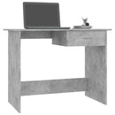 vidaXL betonszürke szerelt fa íróasztal 100 x 50 x 76 cm