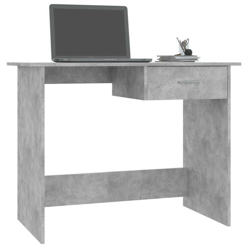 vidaXL betonszürke szerelt fa íróasztal 100 x 50 x 76 cm