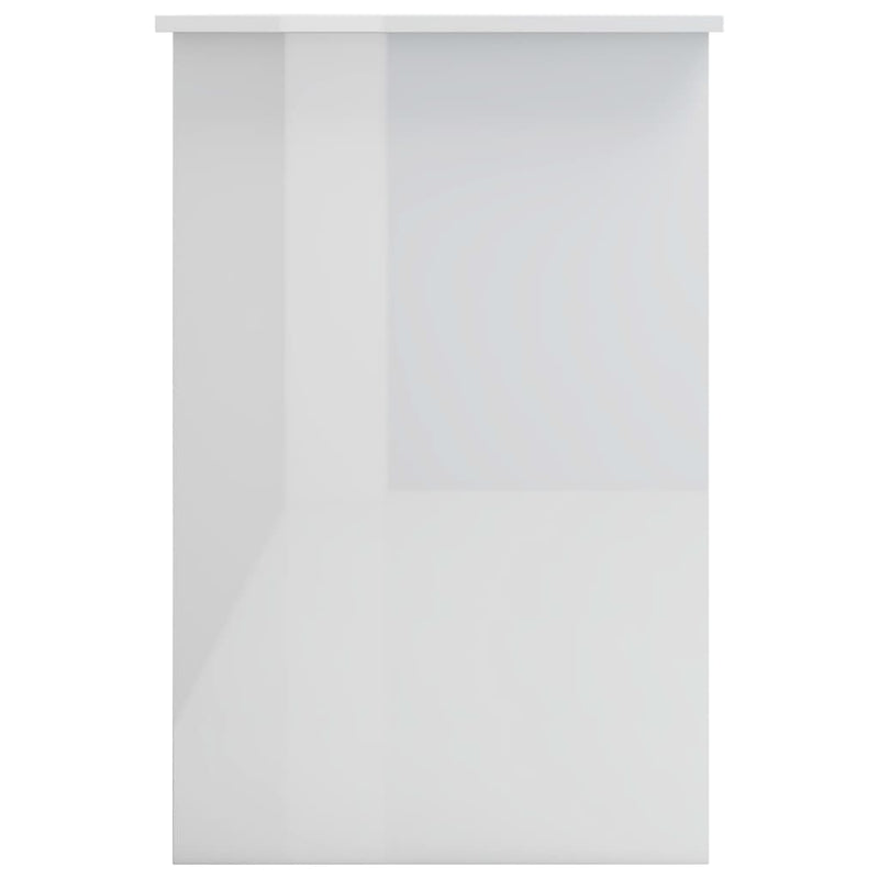 vidaXL magasfényű fehér szerelt fa íróasztal 100 x 50 x 76 cm