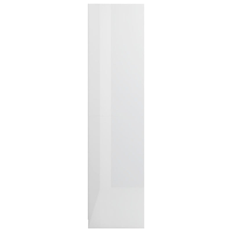 vidaXL magasfényű fehér szerelt fa fiókos ruhásszekrény 50x50x200 cm