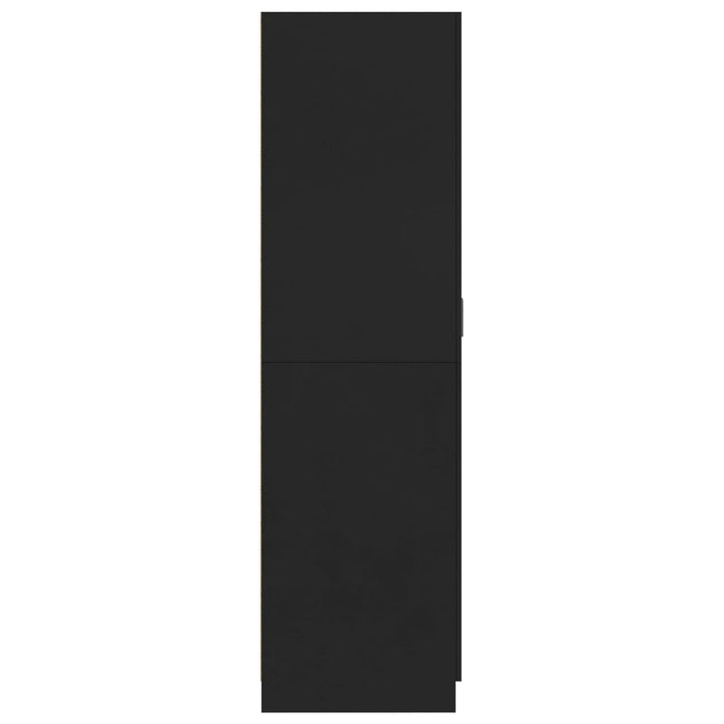 vidaXL fekete szerelt fa ruhásszekrény 80 x 52 x 180 cm