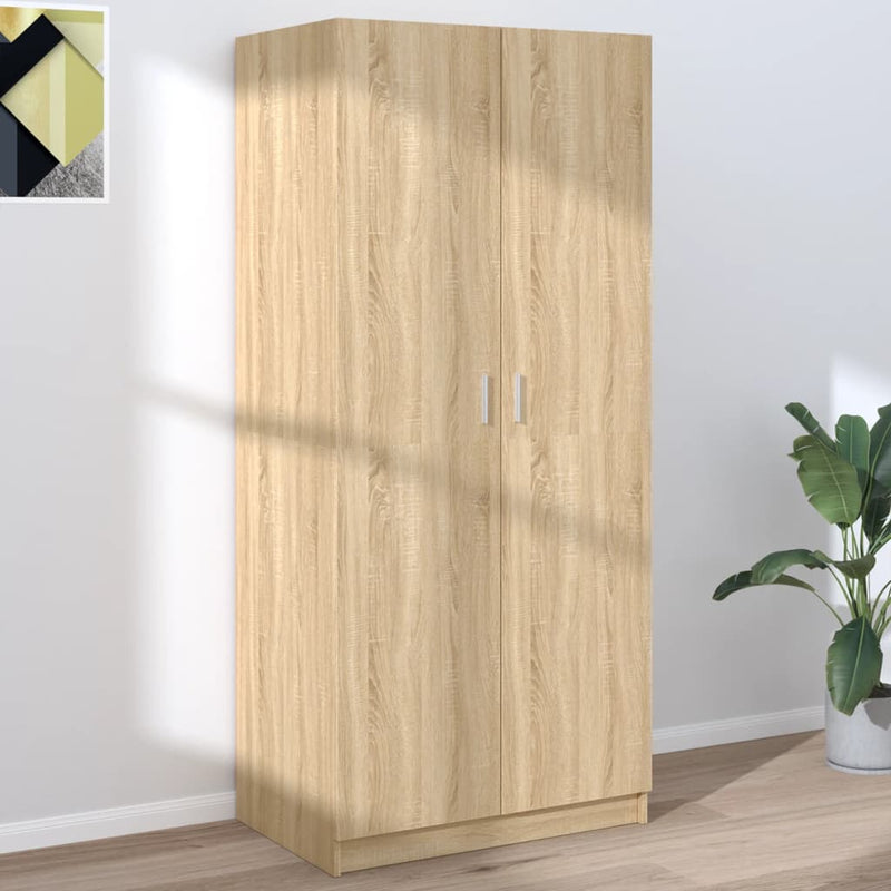 vidaXL sonoma tölgy színű szerelt fa ruhásszekrény 80 x 52 x 180 cm