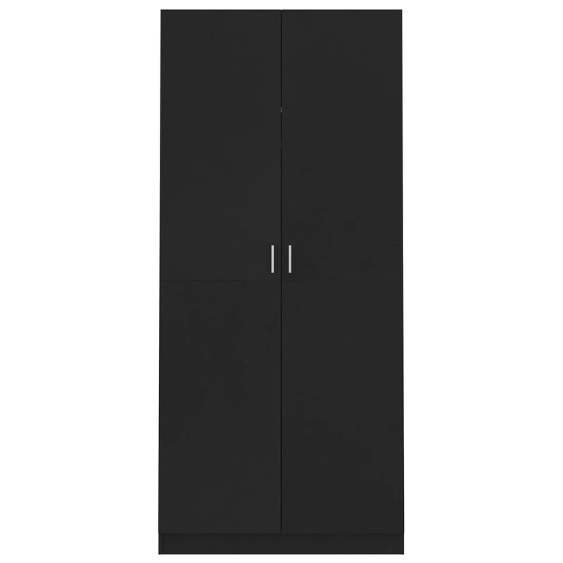 vidaXL fekete szerelt fa ruhásszekrény 90 x 52 x 200 cm