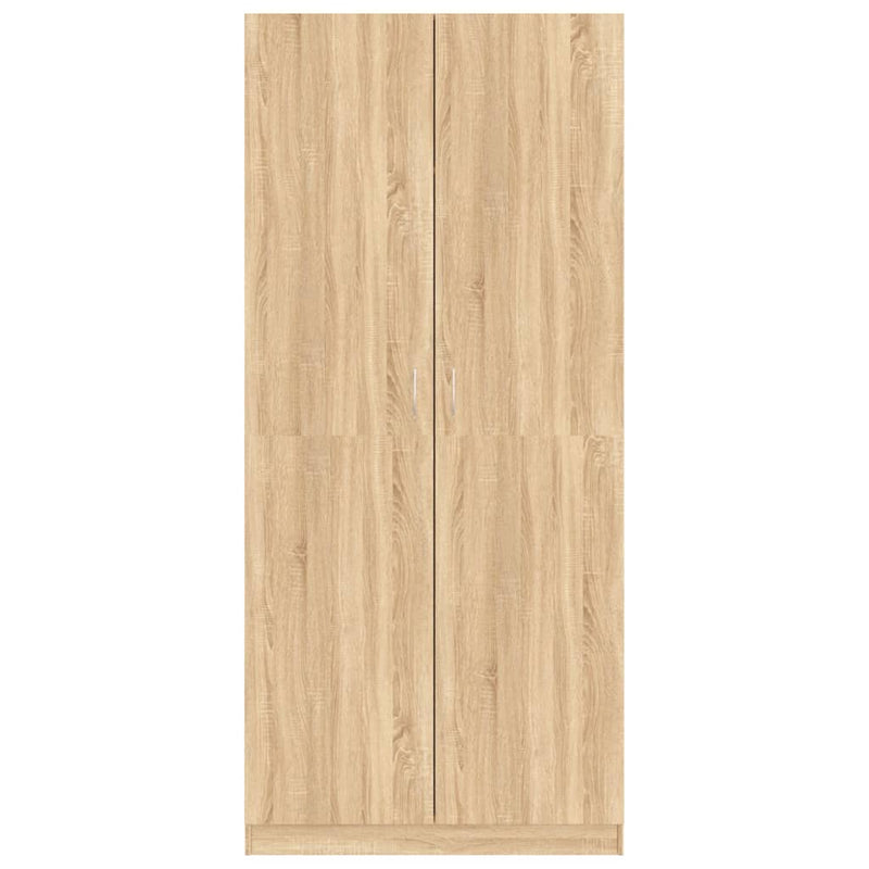 vidaXL sonoma tölgy színű szerelt fa ruhásszekrény 90 x 52 x 200 cm