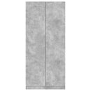 vidaXL betonszürke szerelt fa ruhásszekrény 90 x 52 x 200 cm