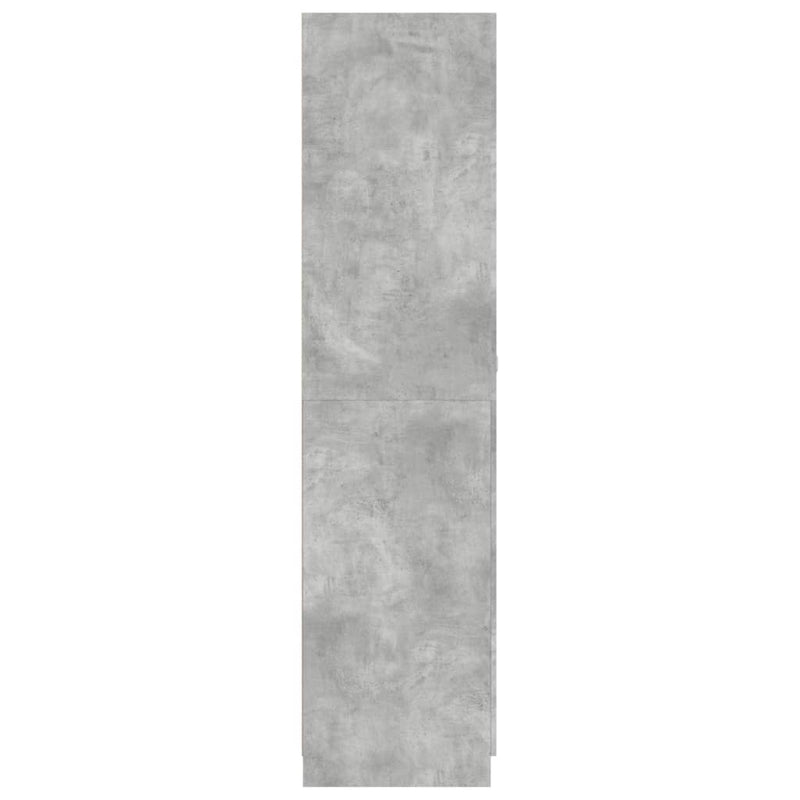 vidaXL betonszürke szerelt fa ruhásszekrény 90 x 52 x 200 cm