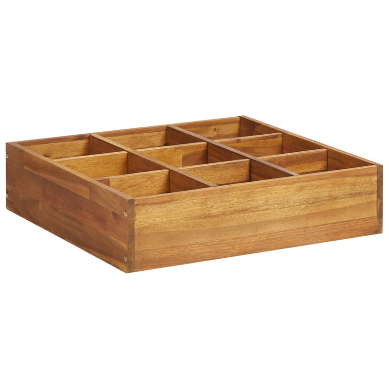 vidaXL tömör akácfa kerti magaságyás 60 x 60 x 15 cm