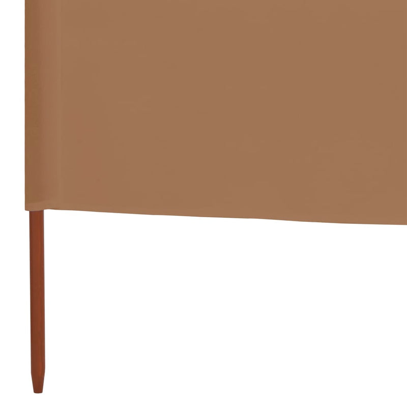 vidaXL tópszínű szövet 5-paneles szélfogó 600 x 80 cm