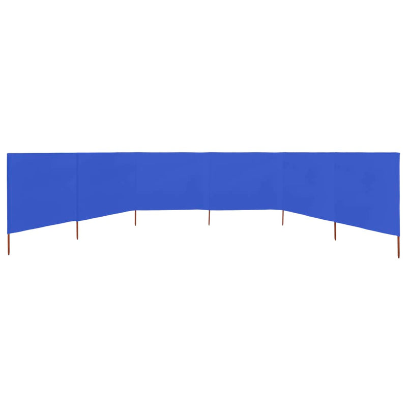 vidaXL azúrkék 6-paneles szövet szélfogó 800 x 80 cm