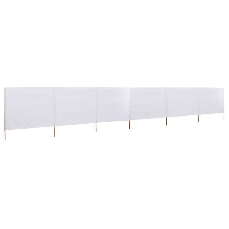 vidaXL homokfehér szövet 6-paneles szélfogó 800 x 120 cm