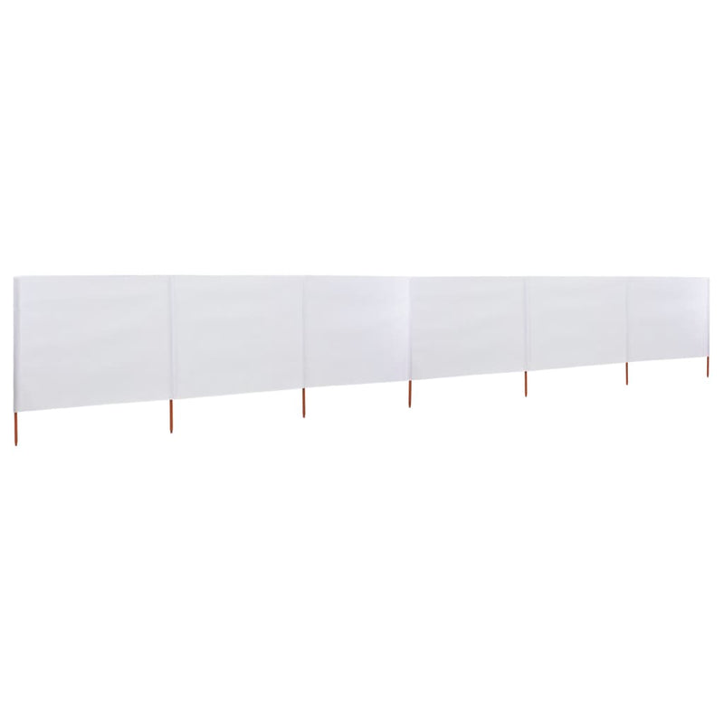 vidaXL homokfehér szövet 6-paneles szélfogó 800 x 160 cm