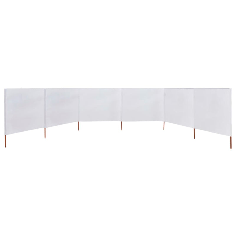 vidaXL homokfehér szövet 6-paneles szélfogó 800 x 160 cm