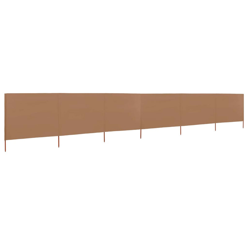vidaXL tópszínű szövet 6-paneles szélfogó 800 x 160 cm