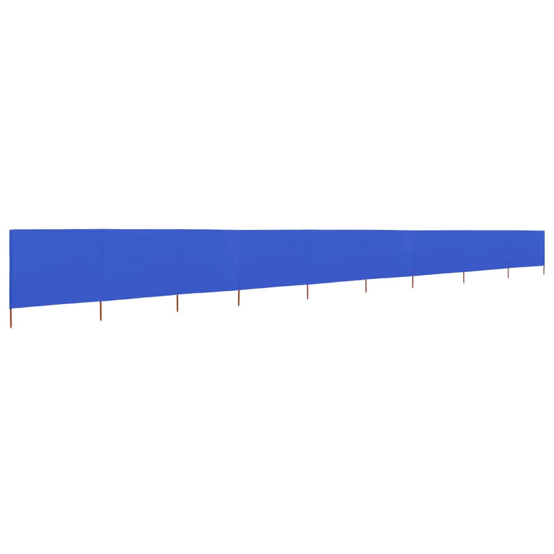 vidaXL azúrkék 9 paneles szövet szélfogó 1200 x 120 cm