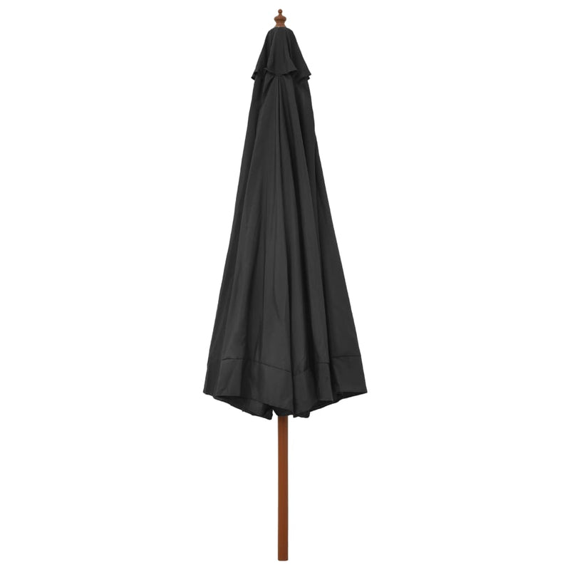 vidaXL antracitszürke kültéri napernyő farúddal 330 cm