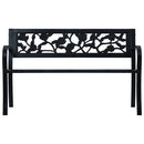 vidaXL fekete acél kerti pad 125 cm