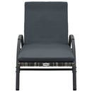 vidaXL antracitszürke polyrattan napozóágyak asztallal