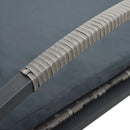 vidaXL antracitszürke polyrattan napozóágyak asztallal