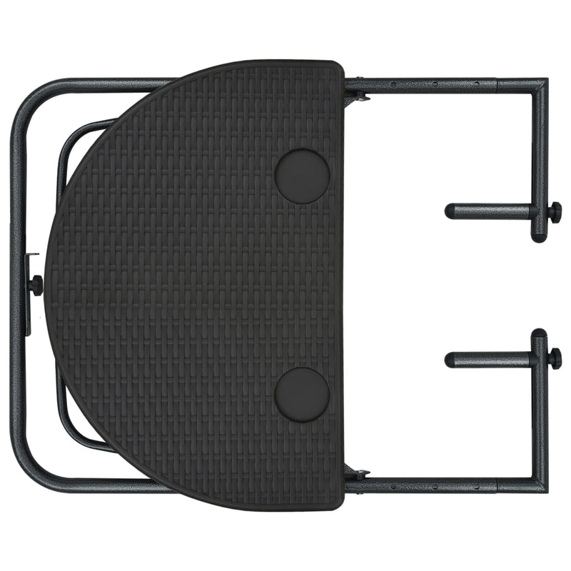 vidaXL barna rattan hatású műanyag függő erkélyasztal 60x64x83,5 cm