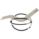 vidaXL krémszínű geometrikus formájú kültéri acél napozóágy