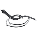 vidaXL fekete textilén napozóágy párnával