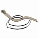 vidaXL tópszínű textilén napozóágy párnával