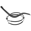 vidaXL fekete acél gyerek napozóágy