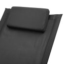 vidaXL fekete acél gyerek napozóágy