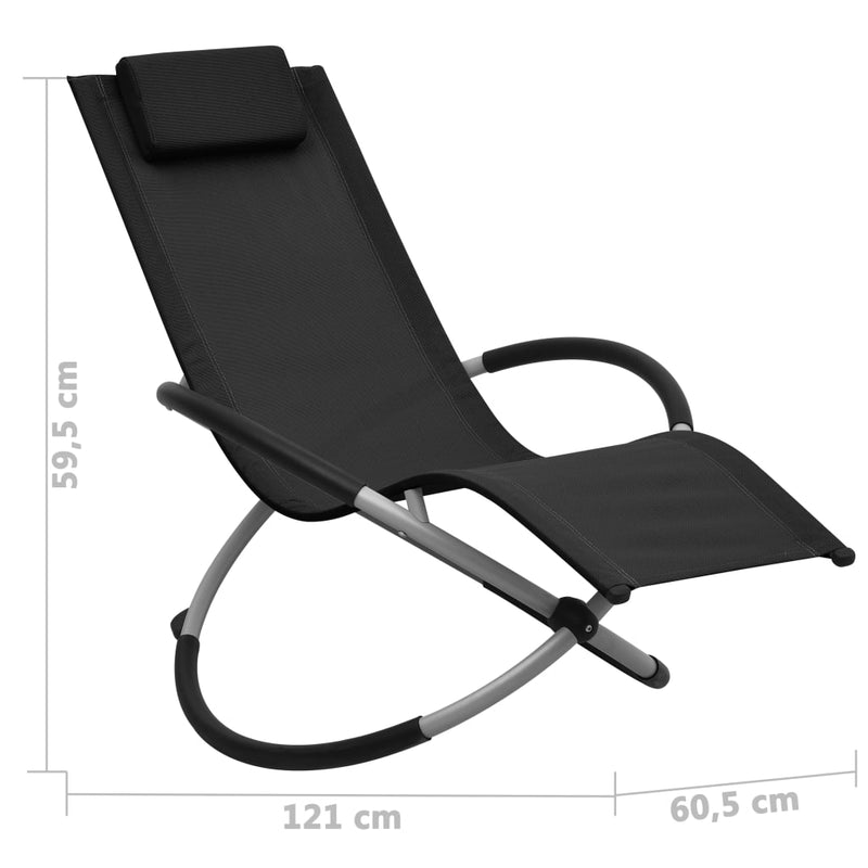 vidaXL fekete acél gyerek napozóágy