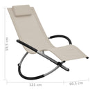 vidaXL krémszínű acél gyerek napozóágy