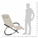 vidaXL krémszínű acél gyerek napozóágy