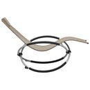 vidaXL tópszínű acél gyerek napozóágy