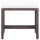 vidaXL 2 db barna polyrattan kerti ülőke párnával