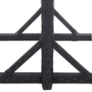 vidaXL fekete polyrattan és üveglapos kerti asztal 110 x 53 x 72 cm