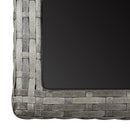 vidaXL antracitszürke polyrattan és üveglapos kerti asztal 110x53x72cm