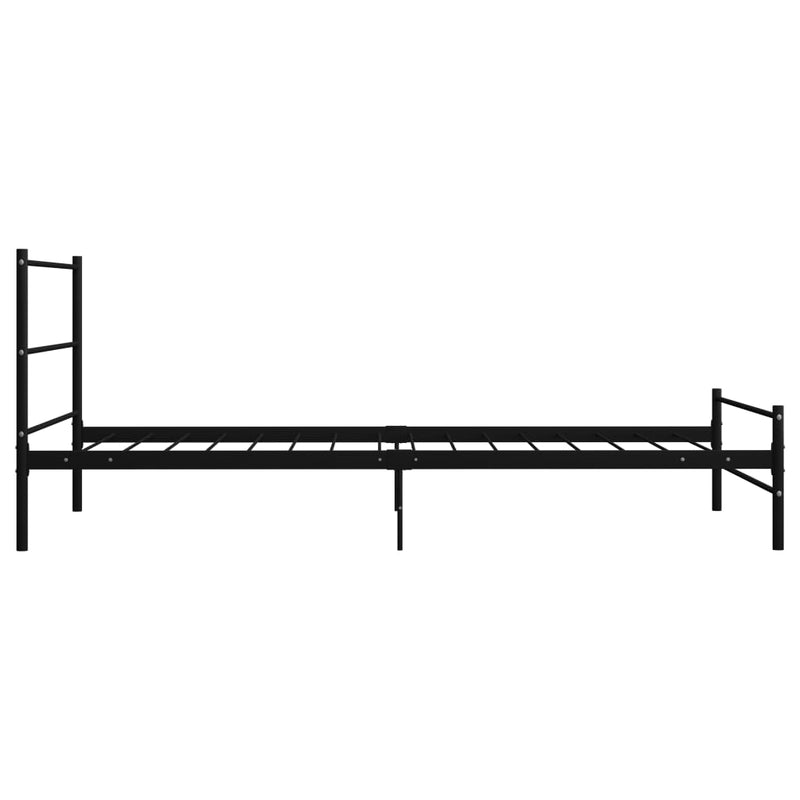 vidaXL fekete fém ágykeret 100 x 200 cm