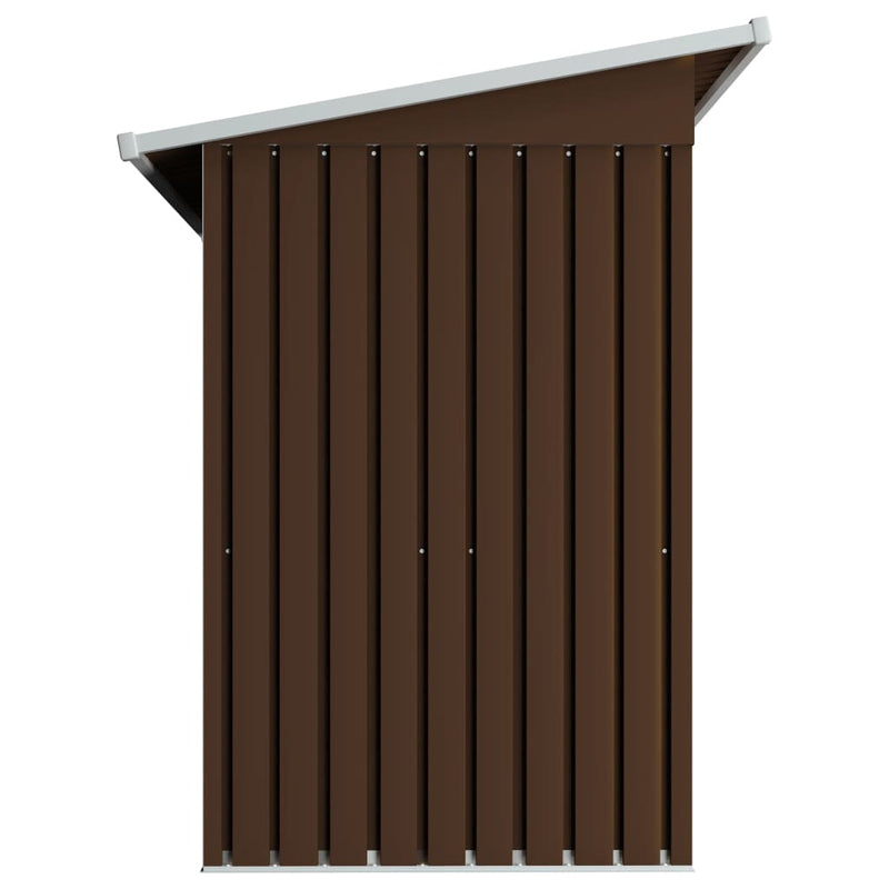 vidaXL barna acél kerti fészer 194 x 121 x 181 cm