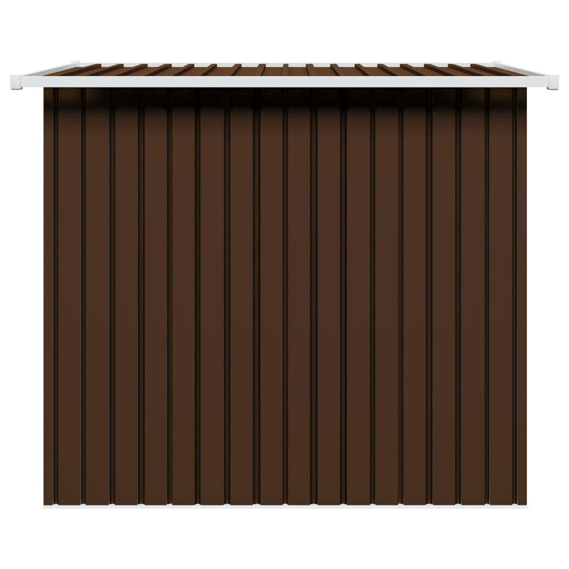 vidaXL barna acél kerti fészer 194 x 121 x 181 cm
