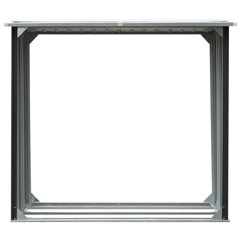 vidaXL antracit horganyzott acél tűzifatároló 172 x 91 x 154 cm