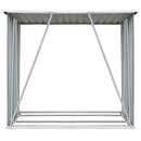 vidaXL zöld horganyzott acél kerti tűzifatároló 163 x 83 x 154 cm