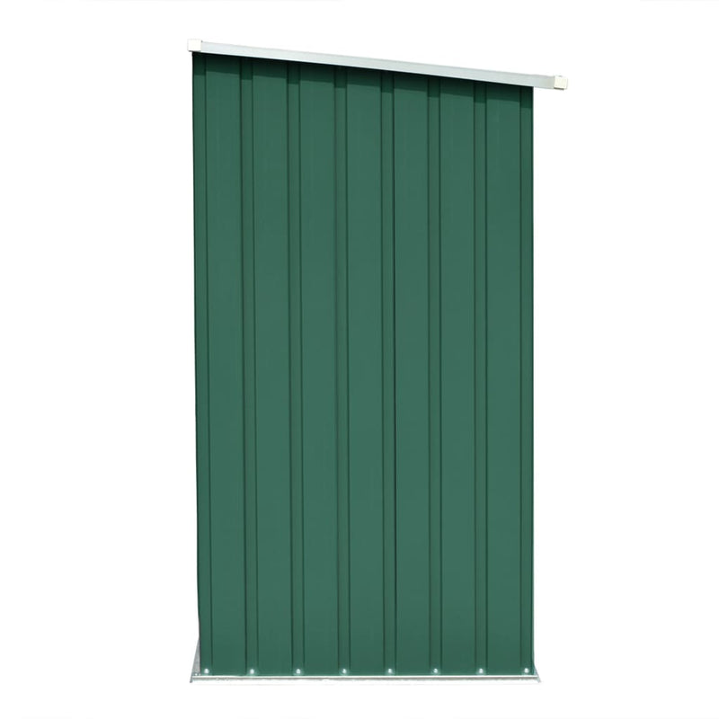 vidaXL zöld horganyzott acél kerti tűzifatároló 163 x 83 x 154 cm