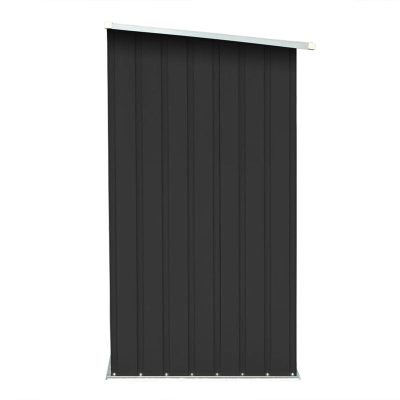 vidaXL antracit horganyzott acél kerti tűzifatároló 163 x 83 x 154 cm