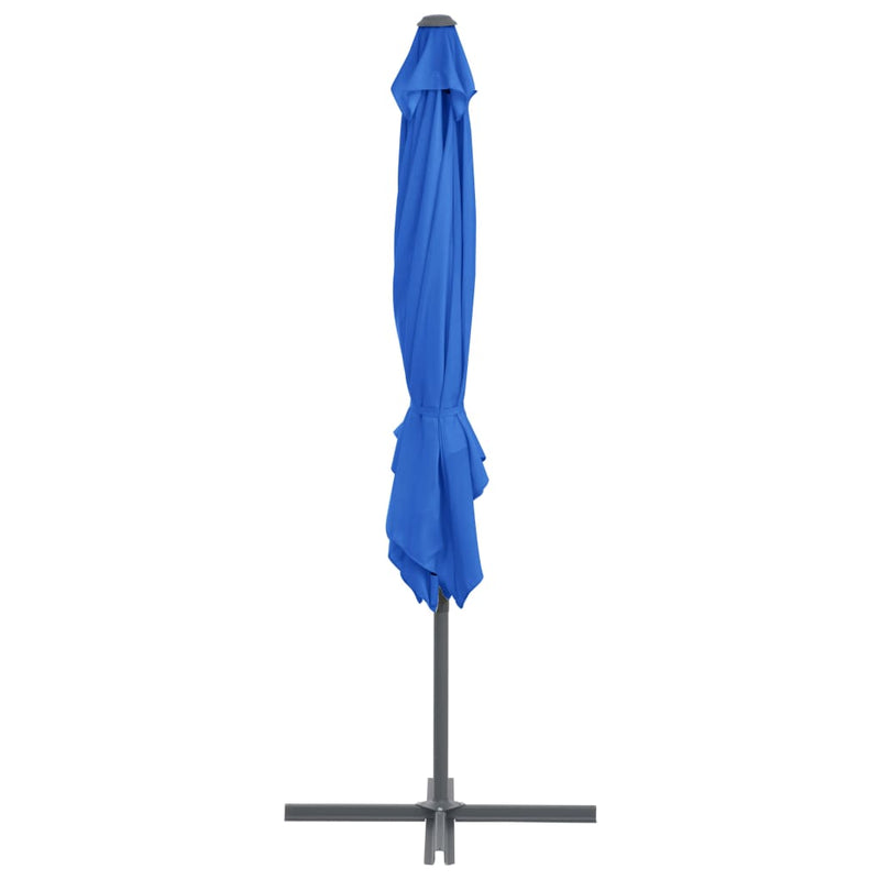 vidaXL azúrkék konzolos napernyő acélrúddal 250 x 250 cm