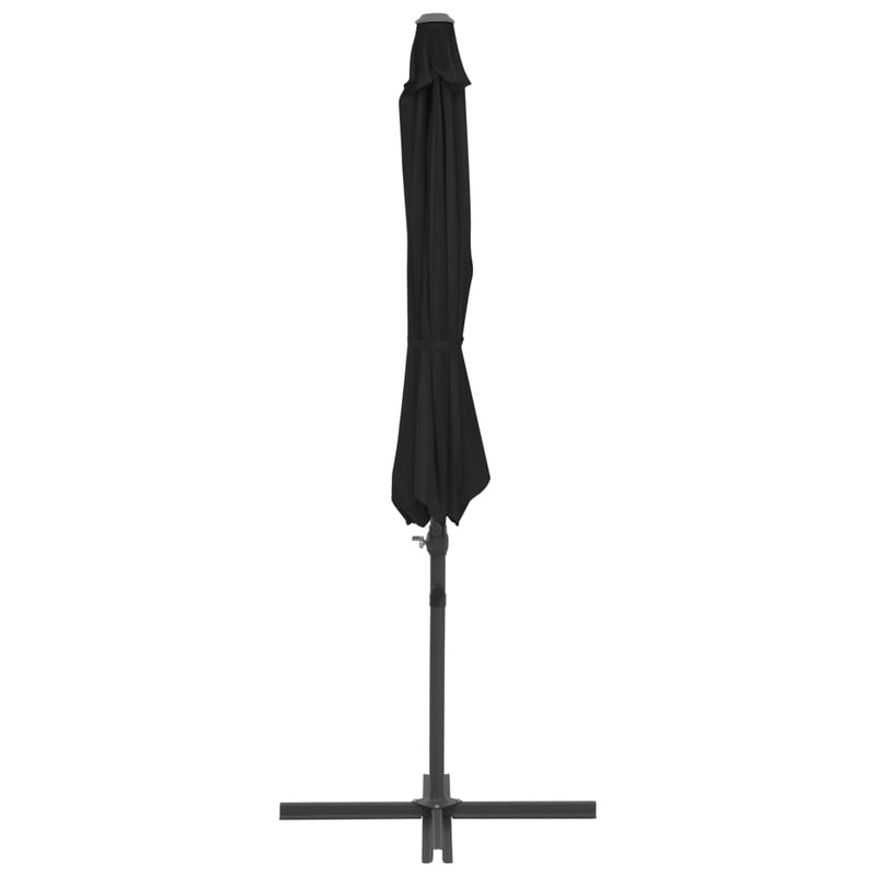 vidaXL fekete konzolos napernyő acélrúddal 300 cm
