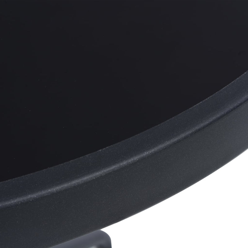 vidaXL fekete acél és üveg kerti asztal 60 cm