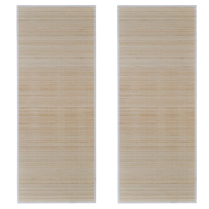 vidaXL 2 db téglalap alakú természetes bambuszszőnyeg 120 x 180 cm