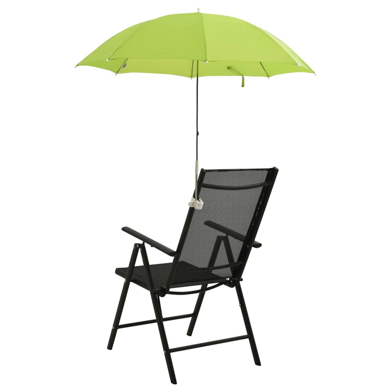 vidaXL 2 db zöld napernyő kempingszékhez 105 cm