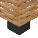 vidaXL természetes rattan karfa nélküli kanapé párnával