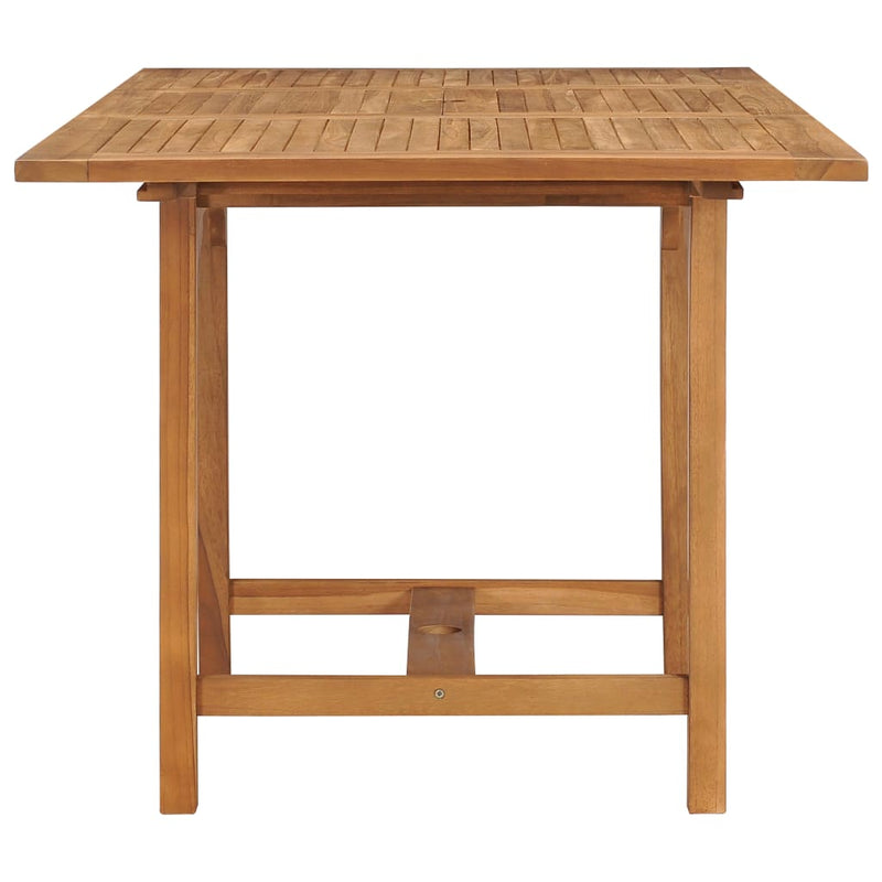 vidaXL kihúzható tömör tíkfa kerti asztal (110-160) x 80 x 75 cm